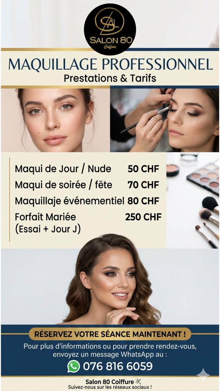 services de maquillage à Genève